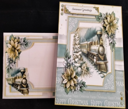 Gold Christmas Train by Margarette Blakeborough