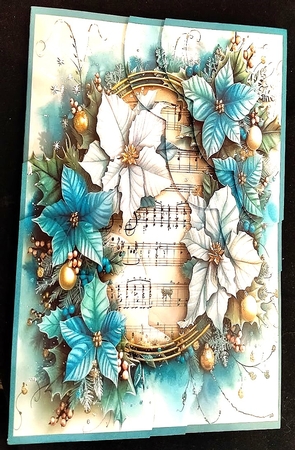 Christmas Poinsettia Melody #2 by Margarette Blakeborough