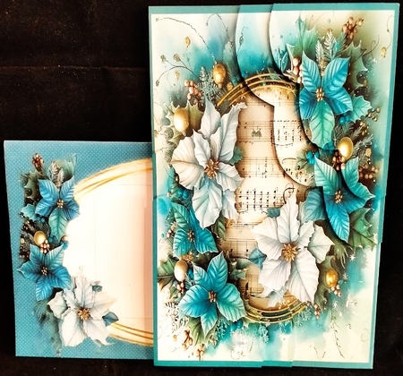 Christmas Poinsettia Melody #2 by Margarette Blakeborough