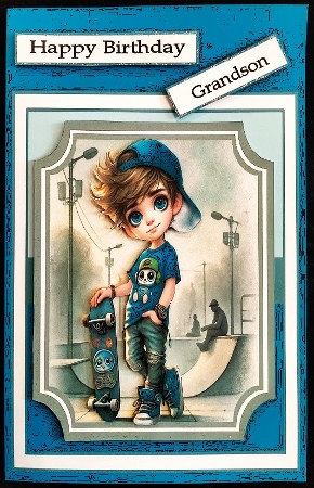 skateboarding Kid by Margarette Blakeborough