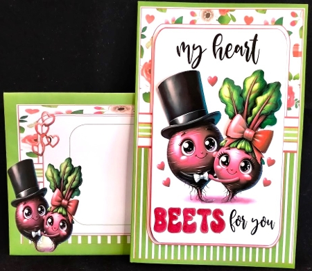 A5 Fun foodie Valentine choice of four mini kit by Margarette Blakeborough
