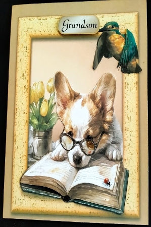 dog reading  by Margarette Blakeborough