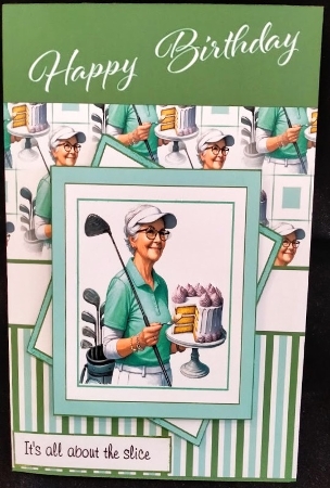 a good slice lady golfer by Margarette Blakeborough