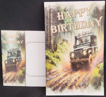 6x6 Land Rover Racing 1 - Illustrations for Cardmakers & Designers  by Margarette Blakeborough