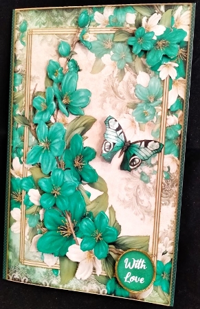 Butterfly Blossom Aqua by Margarette Blakeborough
