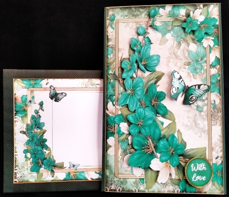 Butterfly Blossom Aqua by Margarette Blakeborough