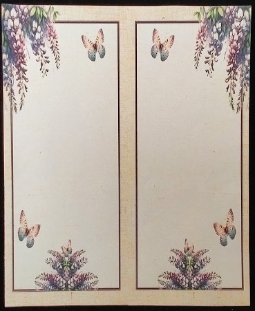 Shabby Chic Wisteria Pocket Cards Pack of Two with envelope by Margarette Blakeborough
