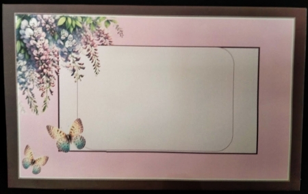 Shabby Chic Wisteria Pocket Cards Pack of Two with envelope by Margarette Blakeborough