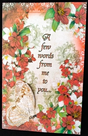 Butterfly Blossom Paper Red by Margarette Blakeborough