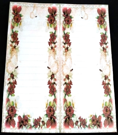 Butterfly Blossom Paper Red by Margarette Blakeborough