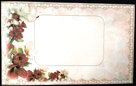 Butterfly Blossom Paper Red by Margarette Blakeborough