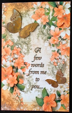 Butterfly Blossom Paper Peach by Margarette Blakeborough