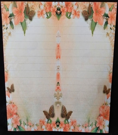Butterfly Blossom Paper Peach by Margarette Blakeborough