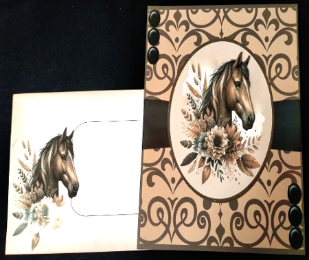 Boho Horse Card Front 6x6 by Margarette Blakeborough