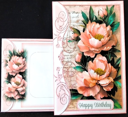 Peonies 5 x 7 All Occasions Card by Margarette Blakeborough