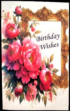 Blooming Peonies - CARD FRONTS by Margarette Blakeborough