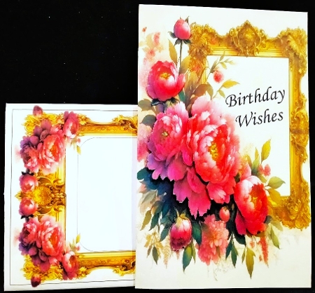 Blooming Peonies - CARD FRONTS by Margarette Blakeborough