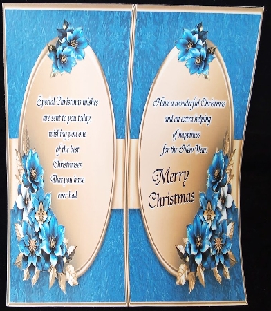 Blue Christmas Candle - Decoupage Card Mini Kit by Margarette Blakeborough