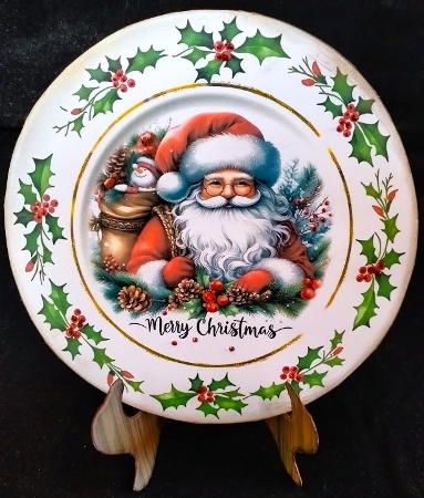 Christmas Plate With Stand Kit-1 by Margarette Blakeborough