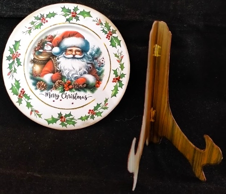 Christmas Plate With Stand Kit-1 by Margarette Blakeborough