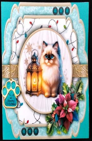 Christmas Paws Cat 6 by Margarette Blakeborough