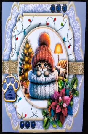 Christmas Paws Cat 8 by Margarette Blakeborough