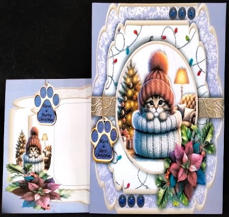 Christmas Paws Cat 8 by Margarette Blakeborough