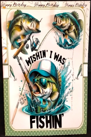 7x7 Time to go fishing choice of four mini kit by Margarette Blakeborough