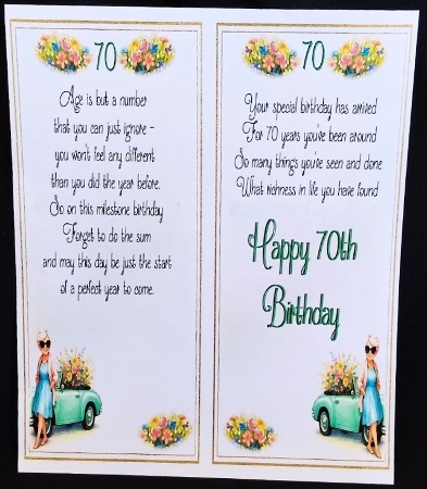 DD FUNNY FEMALE BIRTHDAY 70TH A4 1 by Margarette Blakeborough
