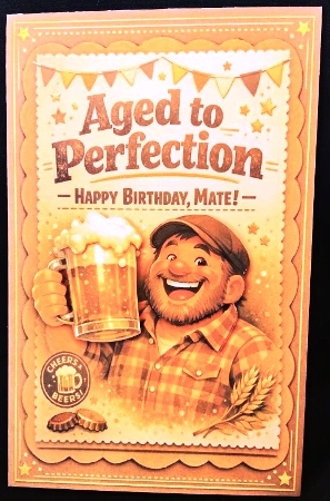 DD GOLDEN MALE BIRTHDAY A4 17 by Margarette Blakeborough