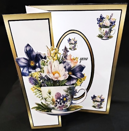 SFB Purple posy teacup by Margarette Blakeborough