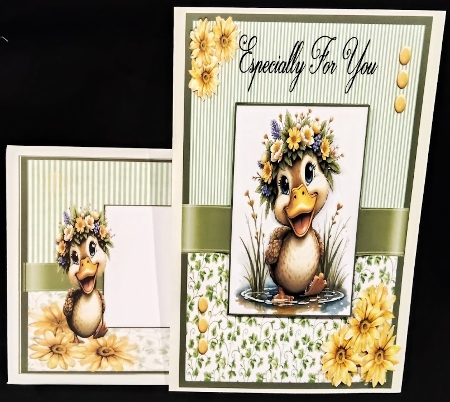 Spring Flowers Puddle Duck by Margarette Blakeborough