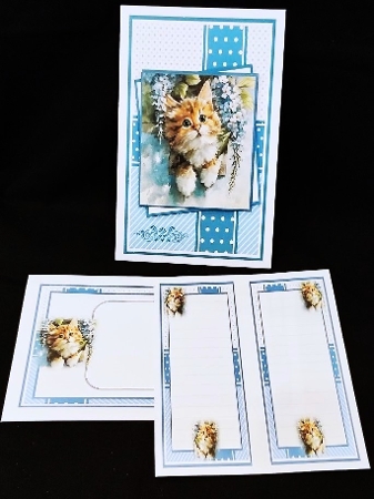 Cute Kitty Mini kit 5x7 (3) Plus Bonus by Margarette Blakeborough