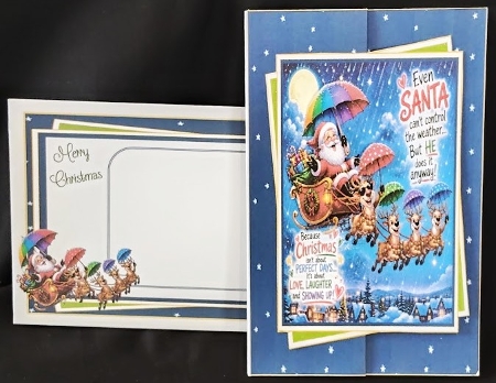 Santas Weather Funnies Fold Back Kit-1 by Margarette Blakeborough