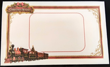 Christmas Train Cut-And-Fold Card-K4 by Margarette Blakeborough