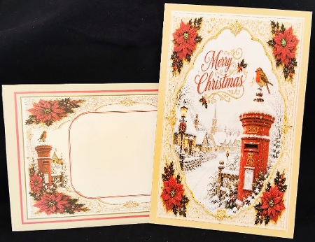  embossed look christmas robin by Margarette Blakeborough