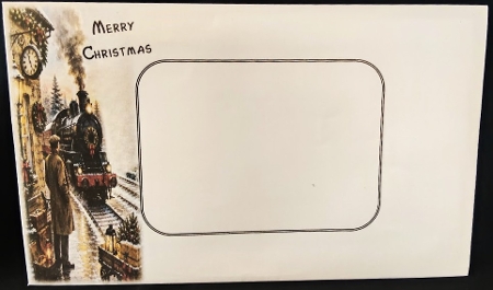 Christmas Train Enthusiast A4 Portrait Christmas Topper by Margarette Blakeborough