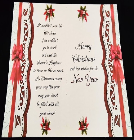 Cute Kitten 5x7 Christmas Card Kit with Embossed Panels & Festive Toppers by Margarette Blakeborough