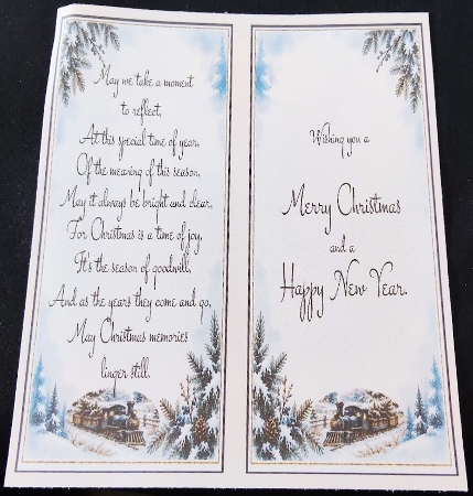 Blue Gold Christmas Vintage Quick cards 2 by Margarette Blakeborough