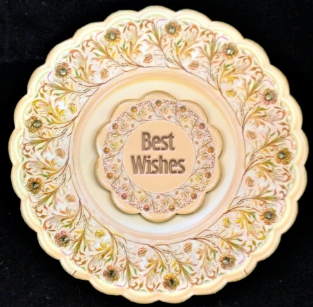 Plate Card Kit - Cream Art Nouveau Floral by Margarette Blakeborough