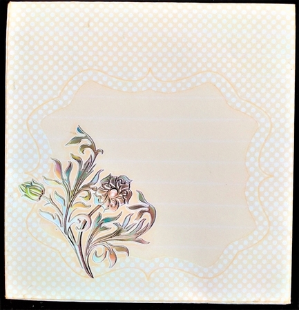 Plate Card Kit - Cream Art Nouveau Floral by Margarette Blakeborough
