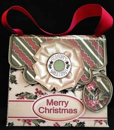 Handbag Gift Box Holly Pattern by Margarette Blakeborough
