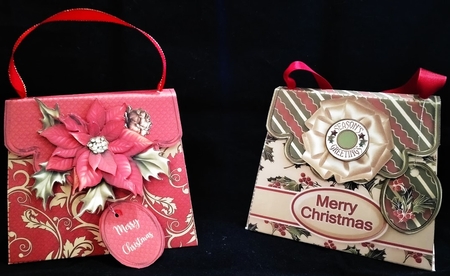 Handbag Gift Box Holly Pattern by Margarette Blakeborough