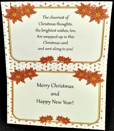 Red Poinsettia Happy Christmas Lace Wrap Decoupage Mini Kit by Margarette Blakeborough