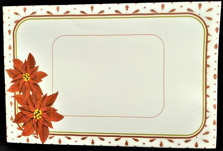 Red Poinsettia Happy Christmas Lace Wrap Decoupage Mini Kit by Margarette Blakeborough
