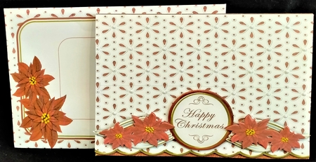 Red Poinsettia Happy Christmas Lace Wrap Decoupage Mini Kit by Margarette Blakeborough