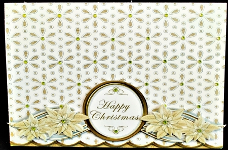 Cream Poin Happy Christmas Lace Wrap Decoupage Mini Kit by Margarette Blakeborough