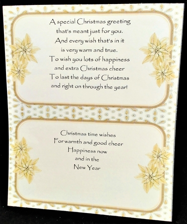 Cream Poin Happy Christmas Lace Wrap Decoupage Mini Kit by Margarette Blakeborough