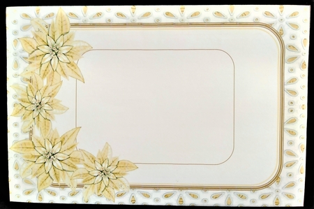 Cream Poin Happy Christmas Lace Wrap Decoupage Mini Kit by Margarette Blakeborough