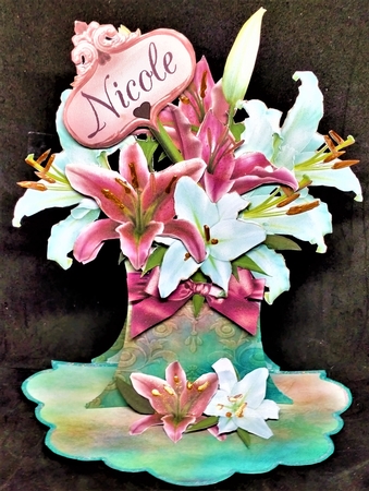 Everlasting Bouquet Easel - Lily by Margarette Blakeborough